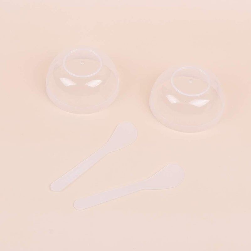 klarako 10Sets Slime Bowl Slime Mixing Tool Makeup Bowl Crystal Mud Mixing Bowls Plastic Glue Mixer for Makeup Kids Crafts (Transparent) - Image 4