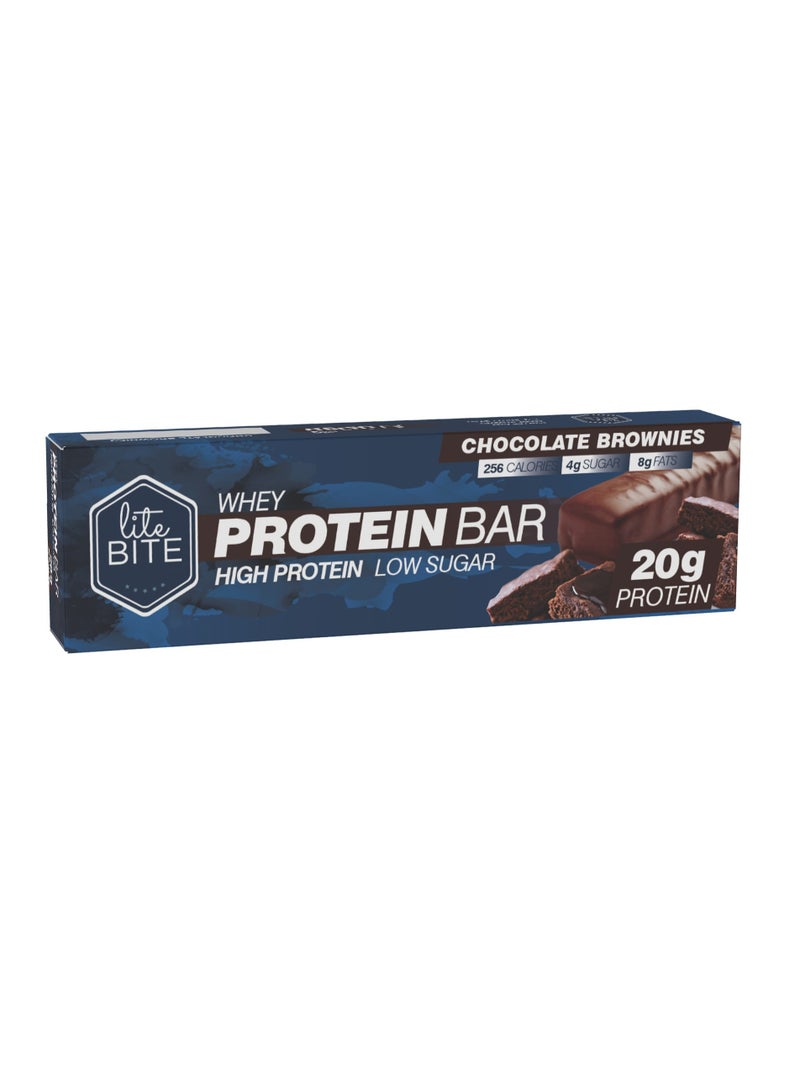 Lite Bite Chocolate Brownies Whey Protein Bar 70g (20g Protein 