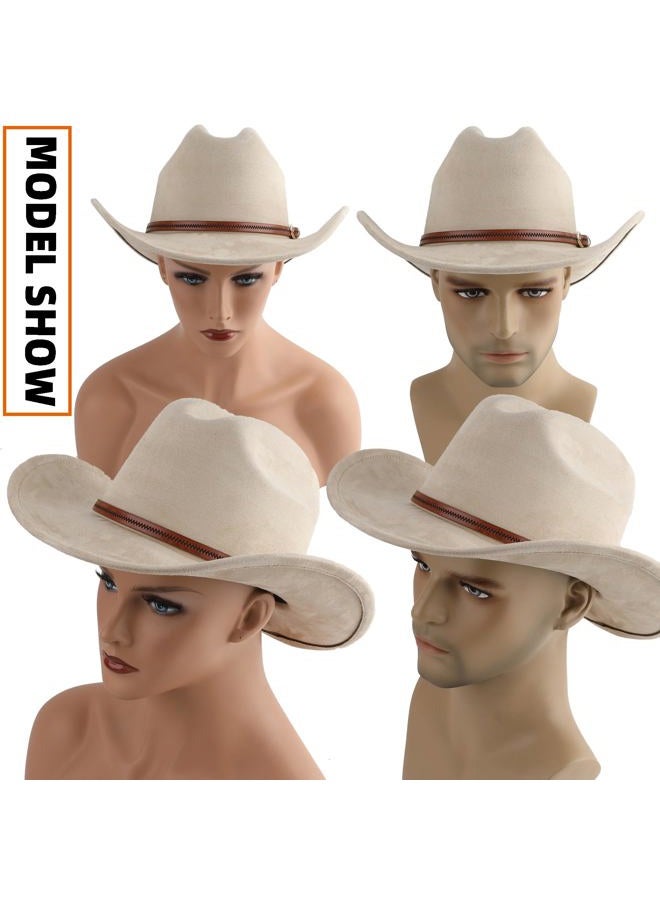 Pro Celia Cowboy Hat for Women and Men Wide Brim Western Cowgirl Hat (US, Alpha, One Size, Beige) - Image 5