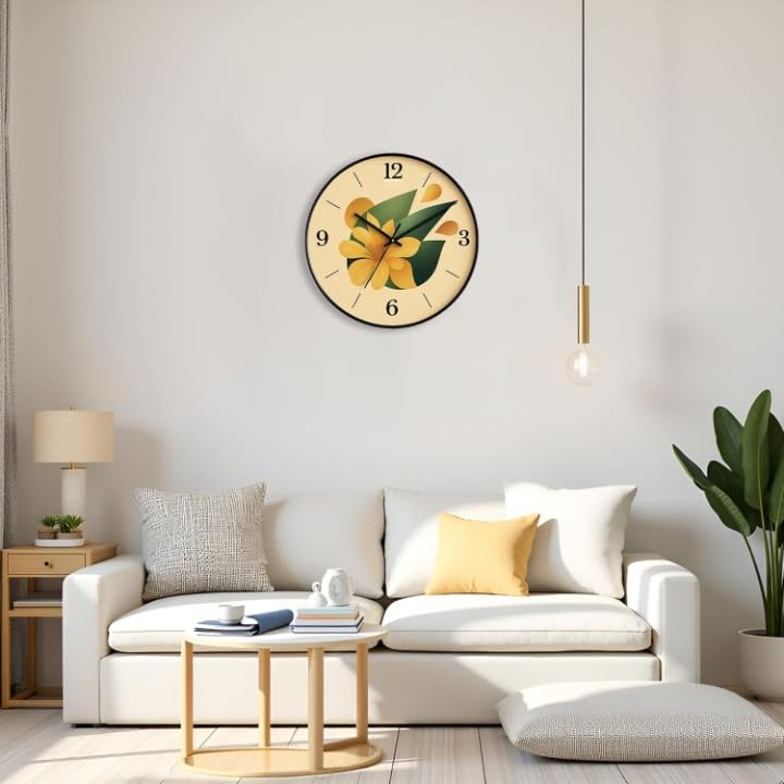 TEKCOOL Wall Clock 12" Silent Quartz Decorative Wall Clock Non-Ticking Classic Digital Clock Battery Operated Round Easy to Read Handheld Complete Home/Kitchen/Bedroom(408)' - Image 2
