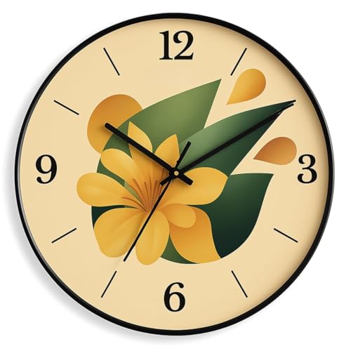 TEKCOOL Wall Clock 12" Silent Quartz Decorative Wall Clock Non-Ticking Classic Digital Clock Battery Operated Round Easy to Read Handheld Complete Home/Kitchen/Bedroom(408)' - Image 1
