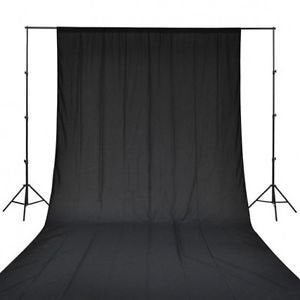 VTS 8 x12Ft. LEKERA Backdrop Photo Light Studio Photography Background for YouTube, Studio,Indoor-Outdoor Photography Shooting Purpose (3. 8X 12ft., Black) - Image 1