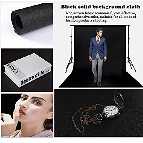 VTS 8 x12Ft. LEKERA Backdrop Photo Light Studio Photography Background for YouTube, Studio,Indoor-Outdoor Photography Shooting Purpose (3. 8X 12ft., Black) - Image 3