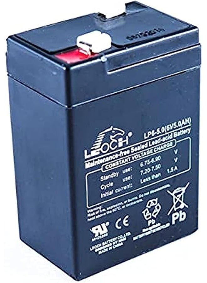 LEOCH 6 Volt 5 Ah Rechargeable Lead Acid Battery - Image 1