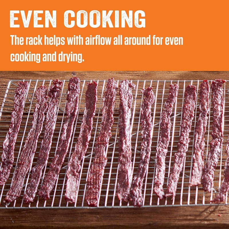 LEM Products 18 by 13 Jerky Pan and Rack Set Prepare and Make Jerky Stainless Steel Rack and Chrome Plated Aluminum Pan for Baking and Cooling - Image 3