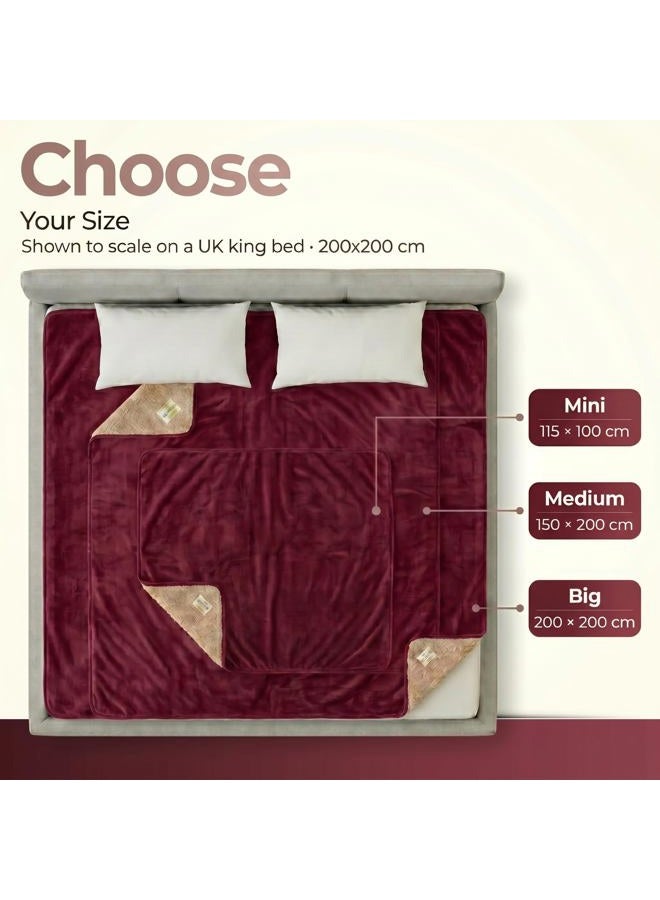 Sacred Weapon Waterproof Blanket for Bed Intimacy – Mini Sherpa & Fleece Throw – Waterproof Blanket for Couch, Absorbent & Leak Proof – Love Blankets for Couples Intimacy Waterproof – Dark Red, 40x45 - Image 5