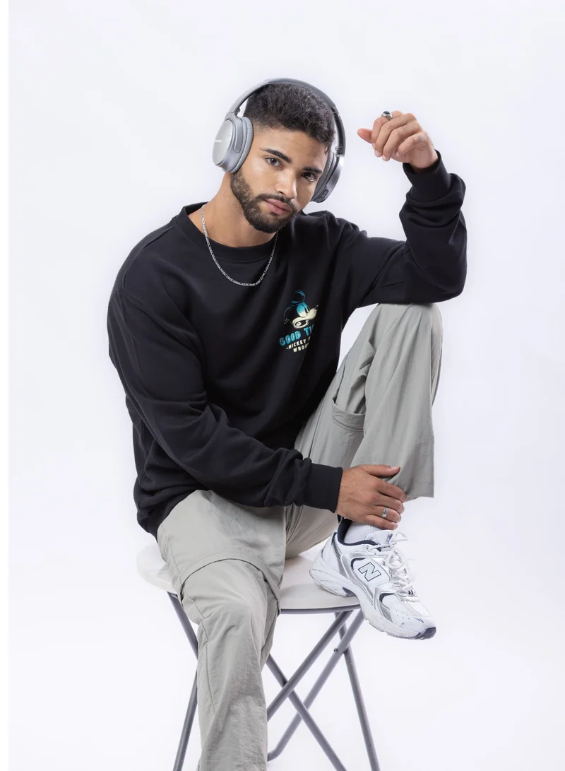 Disney Urban Haul X Disney Mickey Front & Back Printed Sweatshirt