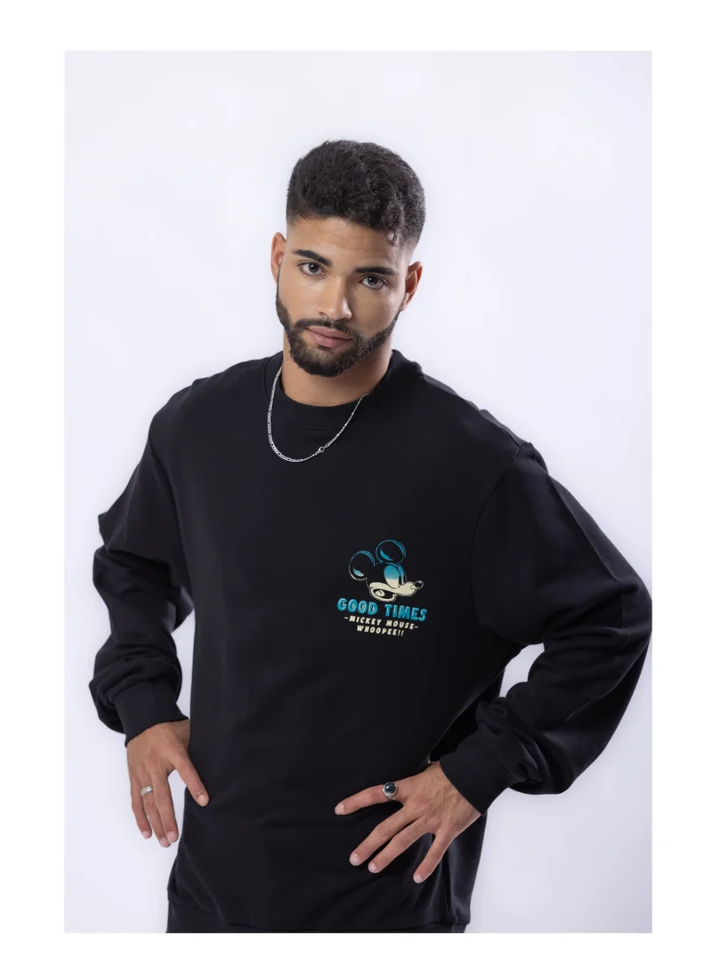 Disney Urban Haul X Disney Mickey Front & Back Printed Sweatshirt