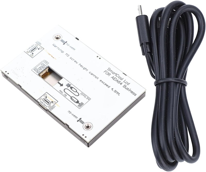 3.5in USB Mini Monitor, IPS Screen with Full Viewing Angle, Energy Saving, Multi Theme, Secondary Screen for - Adjustable Brightness, Easy Connection, Wide Compatibility - Image 1