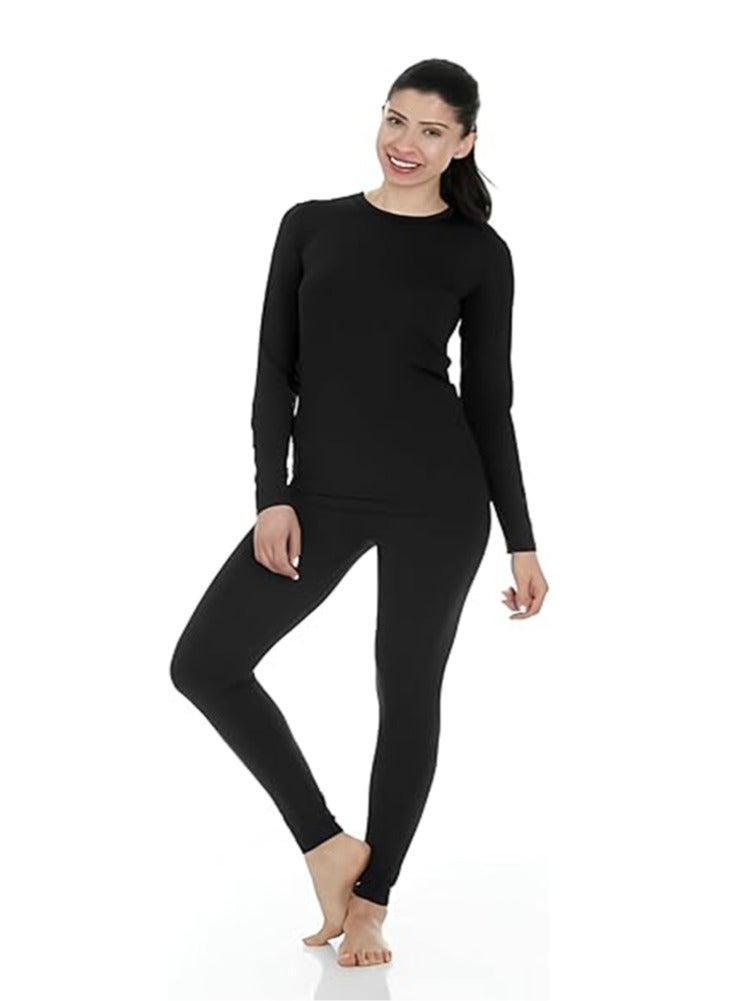 Ultra Soft Thermal Underwear for Women Long Johns Set with Fleece Lined - Image 1