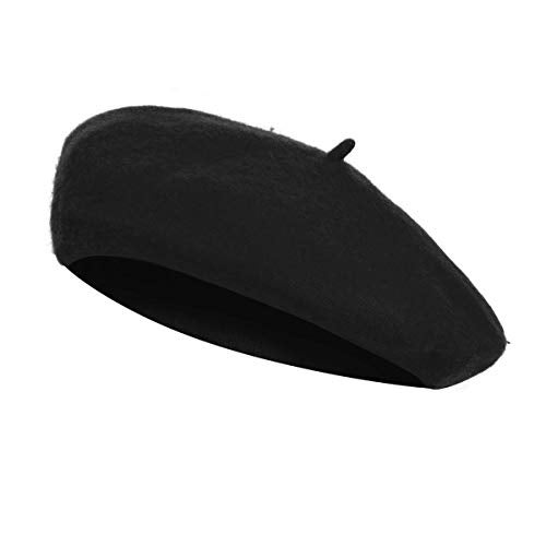 BengPro Women Girls French Themed Party Beret Hat Chiffon Scarf Gloves Retro Oval Sunglasses Fancy Dress Costume accessories Set (Black) - Image 2