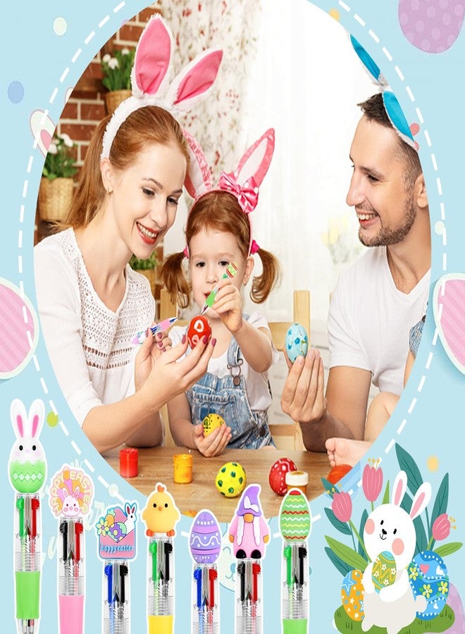 FOIMAS 24pcs Mini Multicolor Easter Pens Bunny Egg 4-in-1 Ballpoint Pen for Office Easter Basket Stuffer Spring Party Supply - Image 5