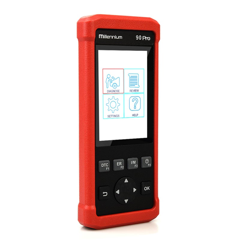 Launch ماسح ضوئي OBD2 LAUNCH Millennium 90 Pro DIY مع وظائف OBD كاملة لقراءة رموز السيارة وفحص المحركABSSRSTransmission وأداة تشخيص المسح زيتEPBBMSDPFSAS إعادة تعيينABS نزيف ماسح السيارة تحديث مجاني