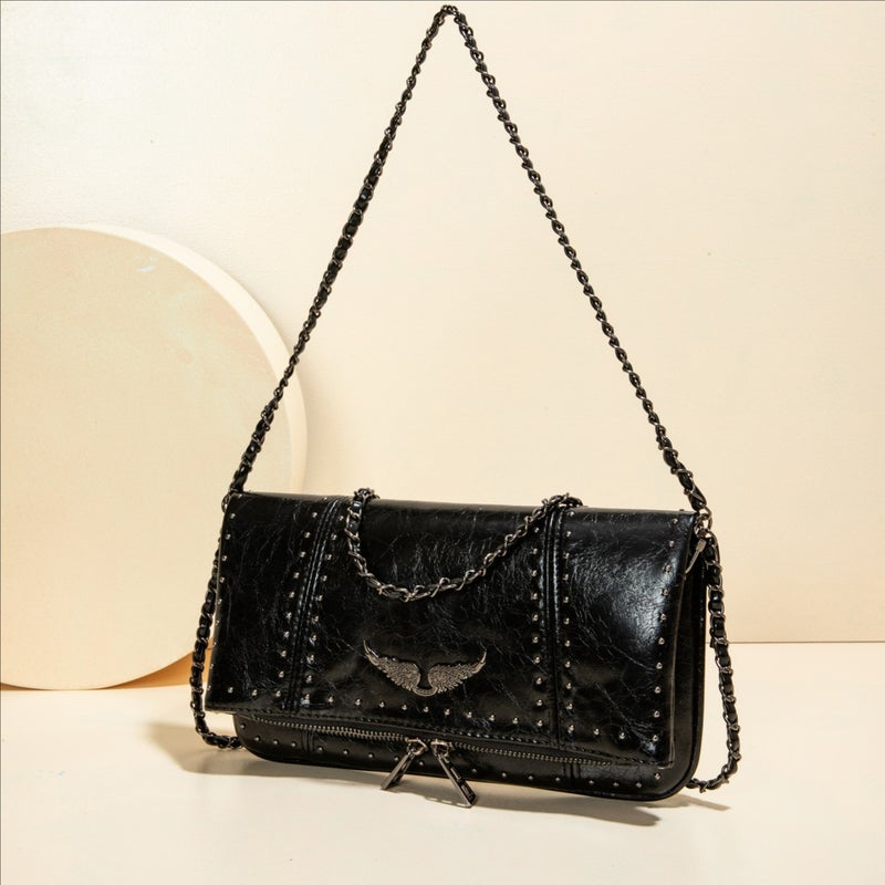 Women's Versatile Chanel-Style Studded Chain Crossbody Bag - Image 4