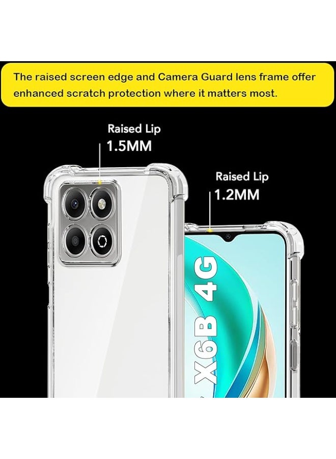 QIRG Case for Honor X7C Clear TPU Four Corners Military-Grade Protection Cover Transparent Soft funda - Image 3