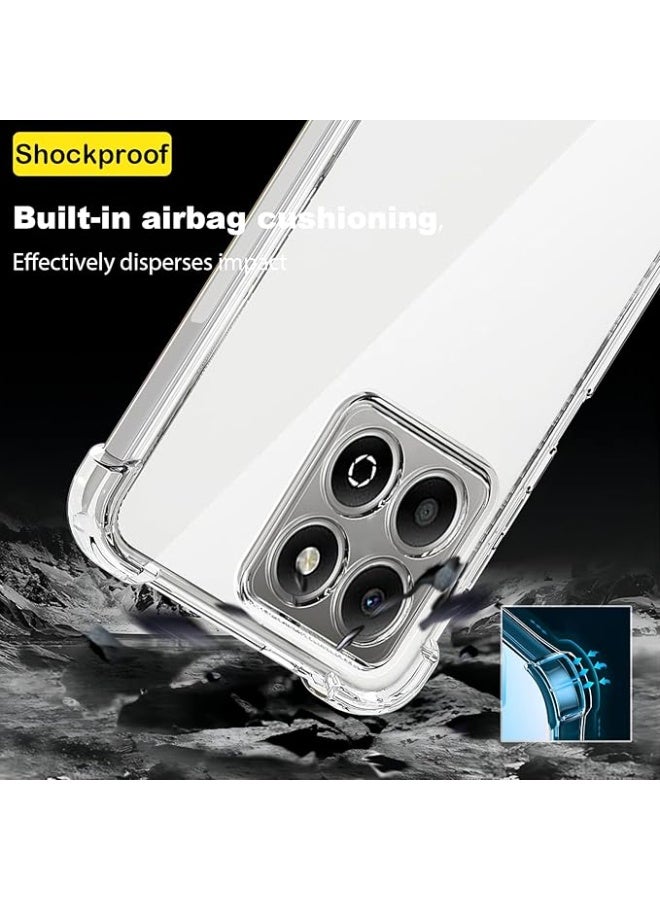 QIRG Case for Honor X7C Clear TPU Four Corners Military-Grade Protection Cover Transparent Soft funda - Image 2