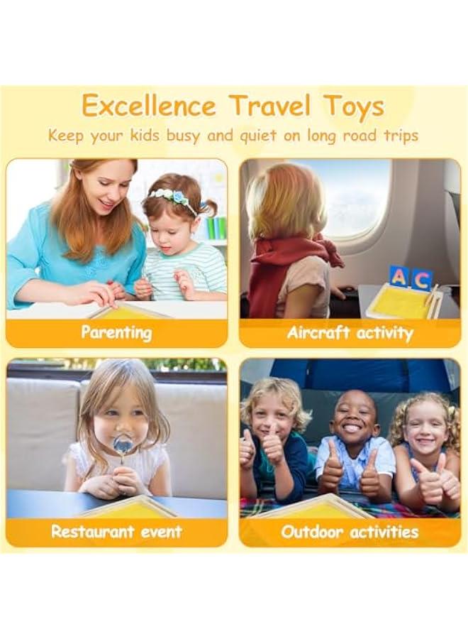 Wooden Montessori Sand Tray Toys for Kids, Sand Writing Box with Pen and Cards for Letters & Numbers - Image 5