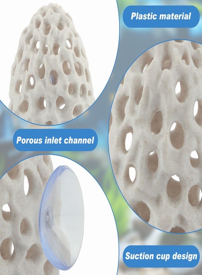 PUXING Shrimp Dome Hide Shrimp Hides for Aquarium Bettas Fish Hideout with Suction Cup Aquarium Fish Cave Hideout Bettas Habitat Fishs Tank Tunnel(Color:White) - Image 3
