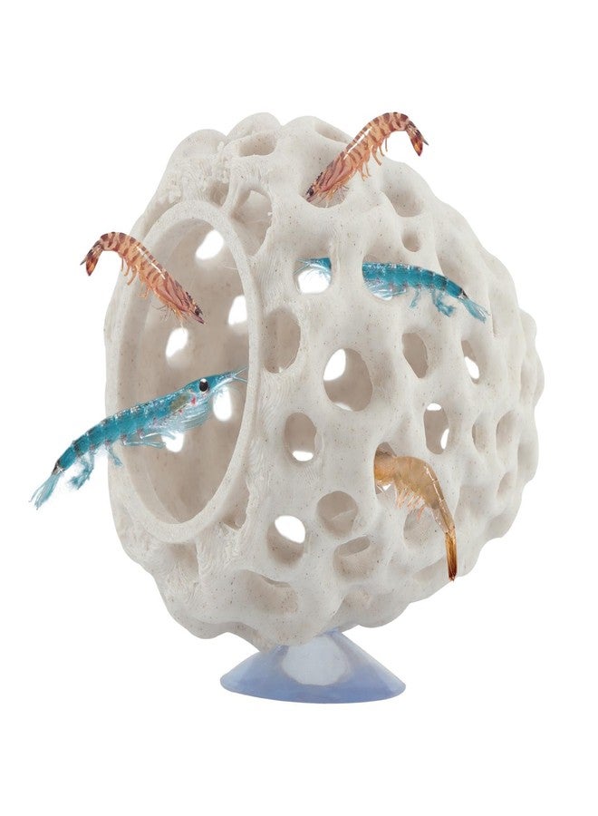 PUXING Shrimp Dome Hide Shrimp Hides for Aquarium Bettas Fish Hideout with Suction Cup Aquarium Fish Cave Hideout Bettas Habitat Fishs Tank Tunnel(Color:White) - Image 1
