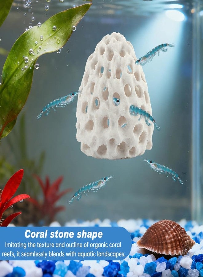 PUXING Shrimp Dome Hide Shrimp Hides for Aquarium Bettas Fish Hideout with Suction Cup Aquarium Fish Cave Hideout Bettas Habitat Fishs Tank Tunnel(Color:White) - Image 4