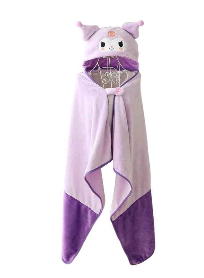 Cartoon cute, Kulomie hooded cape shoulder blanket, thickened thermal nap cape office air conditioner blanket - Image 1