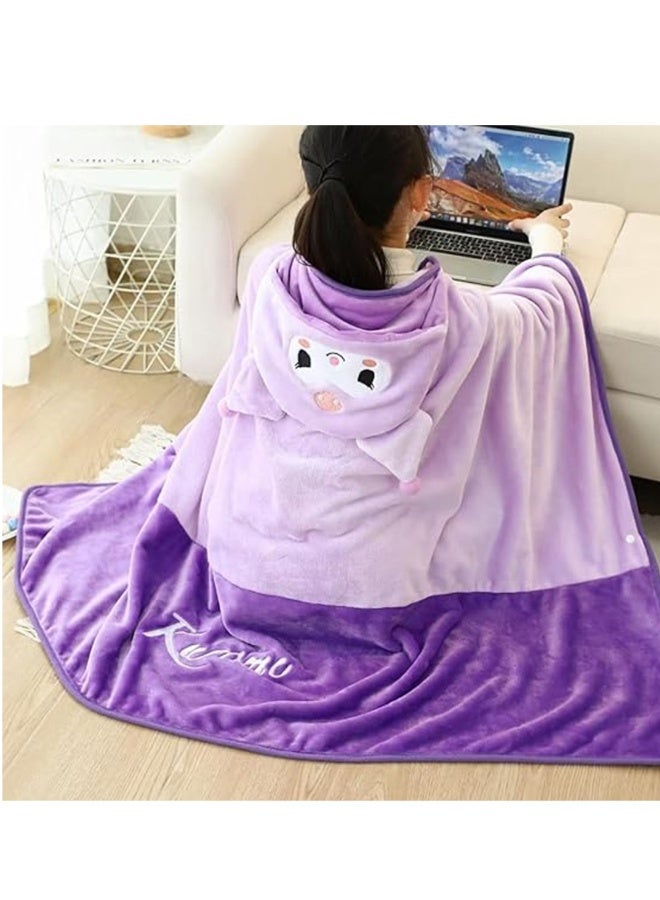 Cartoon cute, Kulomie hooded cape shoulder blanket, thickened thermal nap cape office air conditioner blanket - Image 4