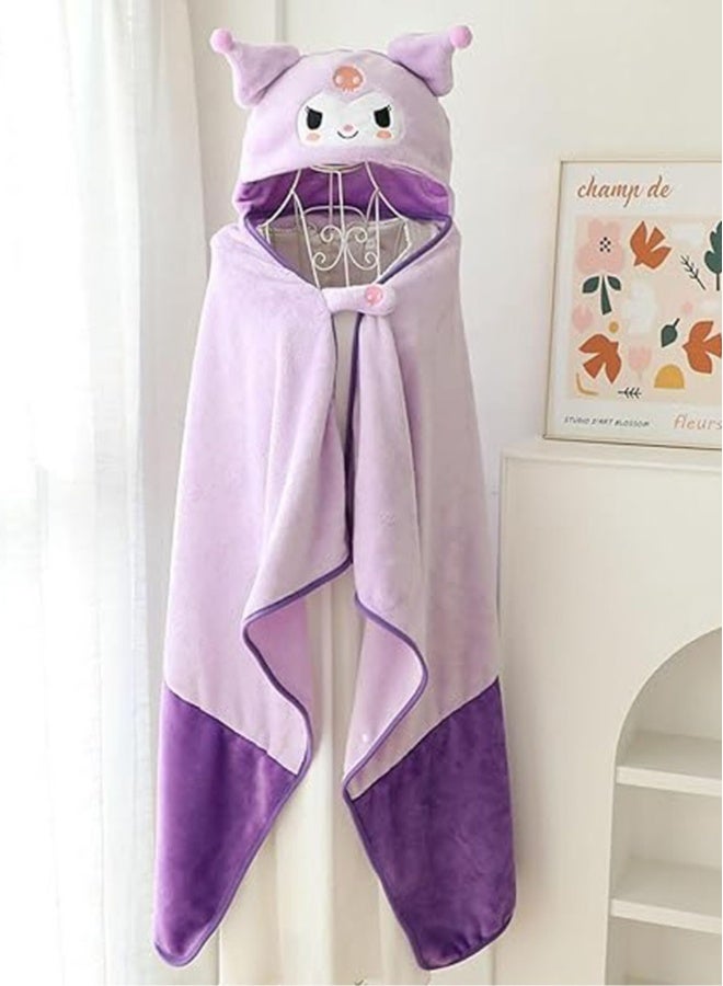 Cartoon cute, Kulomie hooded cape shoulder blanket, thickened thermal nap cape office air conditioner blanket - Image 2