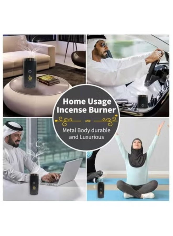 JAJEEK 🌿 موقد بخور محمول قابل لإعادة الشحن عبر USB | موقد عود كهربائي مبخرة للمنزل والمكتب والسيارة | معطر هواء عربي أنيق ومضغوط بتقنية تسخين آمنة | مثالي للبخور والعود والاستمتاع بالعطور في أي مكان أثناء التنقل - Image 2