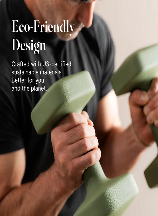 WeGym SafeGrip Square Dumbbells with Anti Slip Handles, Aesthetic Free Weights for Home Workouts, Stable Design Prevents Rolling during Floor Exercises (3LB, Pair Forest) - Image 5