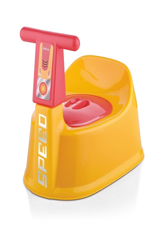 SONAL - BIKE (Small Size) Baby Potty Training Toilet Seat without Removable Tray, Lid (Age 6-12 Month) Potty Seat/Potty Box (Yellow) - Image 1
