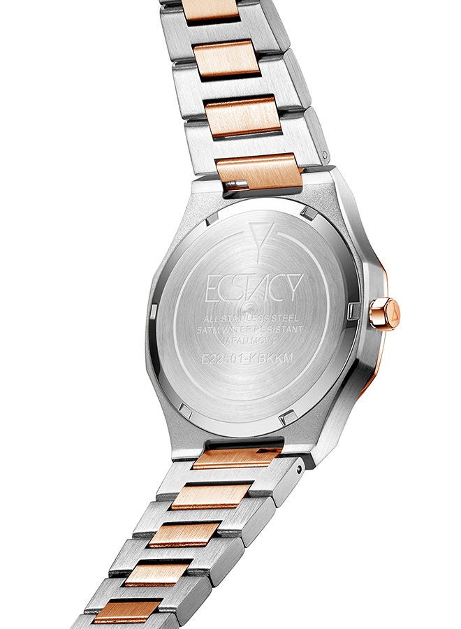 ECSTACY Women Analog Tonneau Stainless Steel Wrist Watch E22501-KBKKM - Image 3