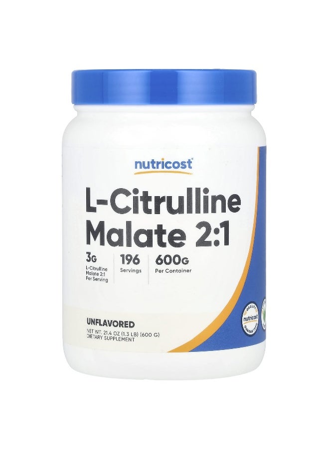 Nutricost Nutricost, L-Citrulline Malate 2:1, Unflavored, 21.4 oz (600 g) 