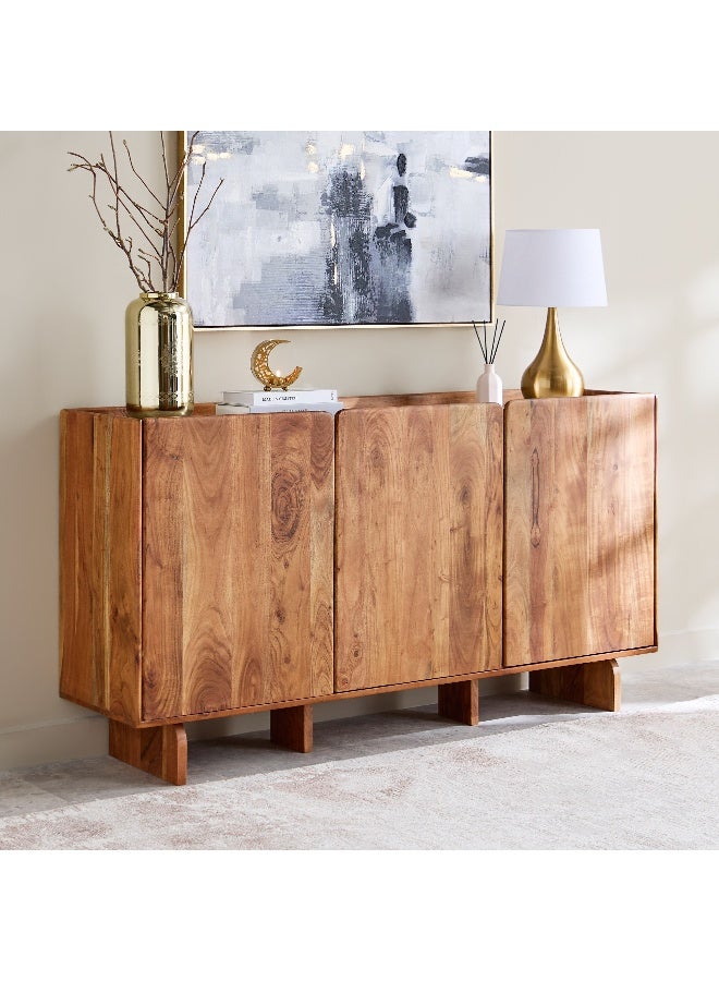 Home Box Seoul Marble Top 3-Door Sideboard - Image 1