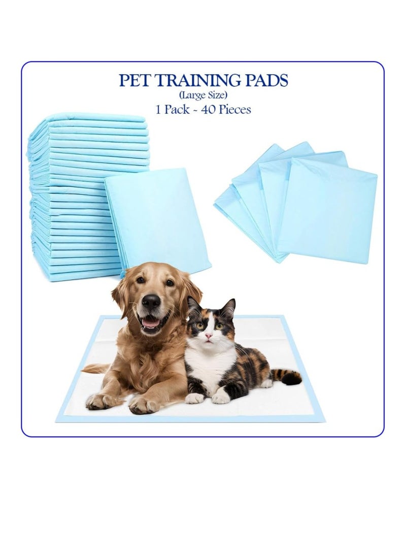 أن ان سي بيتس وسادات تدريب الكلاب ذات 5 طبقات عالية الامتصاص، وسادات بول سريعة الجفاف مضادة للتسرب، وسادات تدريب يمكن التخلص منها للكلاب كبيرة الحجم 60 × 60 سم (40 قطعة) أزرق - Image 3