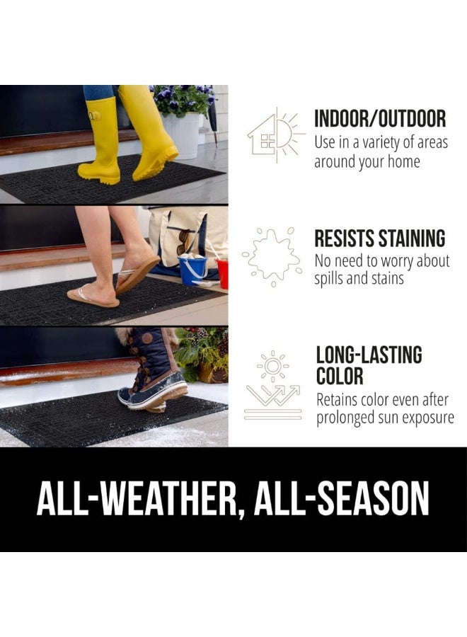 Gorilla Grip 100% Waterproof All-Season Weathermax Doormat, 23X35, Durable Natural Rubber, Stain And Fade Resistant, Low Profile, Indoor Outdoor Door Mats, Easy Clean Patio Entrance Mat  - Image 5