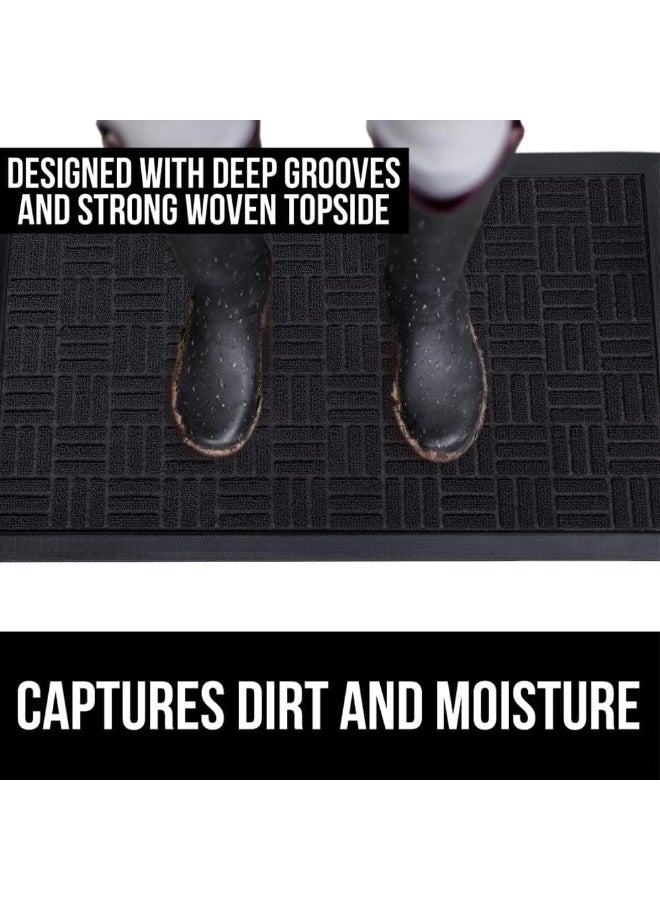 Gorilla Grip 100% Waterproof All-Season Weathermax Doormat, 23X35, Durable Natural Rubber, Stain And Fade Resistant, Low Profile, Indoor Outdoor Door Mats, Easy Clean Patio Entrance Mat  - Image 2