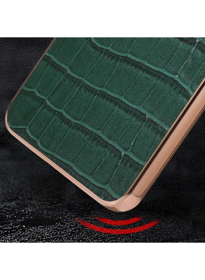 اس-توب جراب لهاتف Samsung Galaxy S23+ 5G مصنوع من جلد التمساح الأصلي مطلي بالكهرباء - Image 3