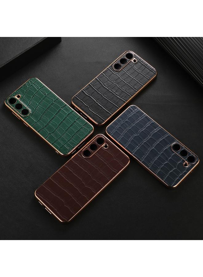 اس-توب جراب لهاتف Samsung Galaxy S23+ 5G مصنوع من جلد التمساح الأصلي مطلي بالكهرباء - Image 5