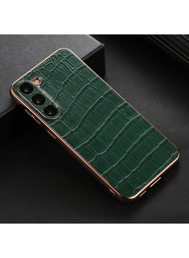 اس-توب جراب لهاتف Samsung Galaxy S23+ 5G مصنوع من جلد التمساح الأصلي مطلي بالكهرباء - Image 4