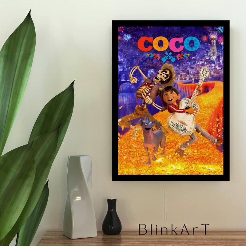 BLINKART BLINKART Aesthetic Coco 2017 Movie Photo Frame Album Poster Wall Art Print Decor Perfect For Home Bedroom Living Room Bedroom Home Office Study Room12 18 Inches  - Image 2