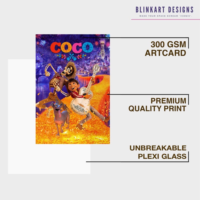 BLINKART BLINKART Aesthetic Coco 2017 Movie Photo Frame Album Poster Wall Art Print Decor Perfect For Home Bedroom Living Room Bedroom Home Office Study Room12 18 Inches  - Image 4