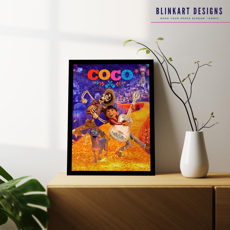 BLINKART BLINKART Aesthetic Coco 2017 Movie Photo Frame Album Poster Wall Art Print Decor Perfect For Home Bedroom Living Room Bedroom Home Office Study Room12 18 Inches  - Image 3
