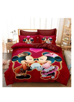 GOLDEN MILLION 4-Piece Single Size Duvet Cover and Fitted Bed Sheet Set Cotton 160 X 210cm 