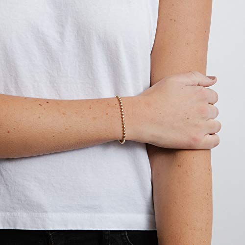 BENEIGE Gold Bracelets for Women 14K Gold Plated 4MM Ball Bracelet Adjustable Beaded Bracelets for Women Jewelry Gifts - Image 4