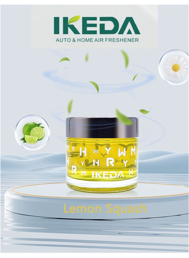 IKEDA Car Air Purifier | Non-electric | Strong and Long Fragrance Perfume Air Freshener with Lemon smell Car Accessories for Car Home Office Van by Ikeda, 24/7 Air Purification - Image 1