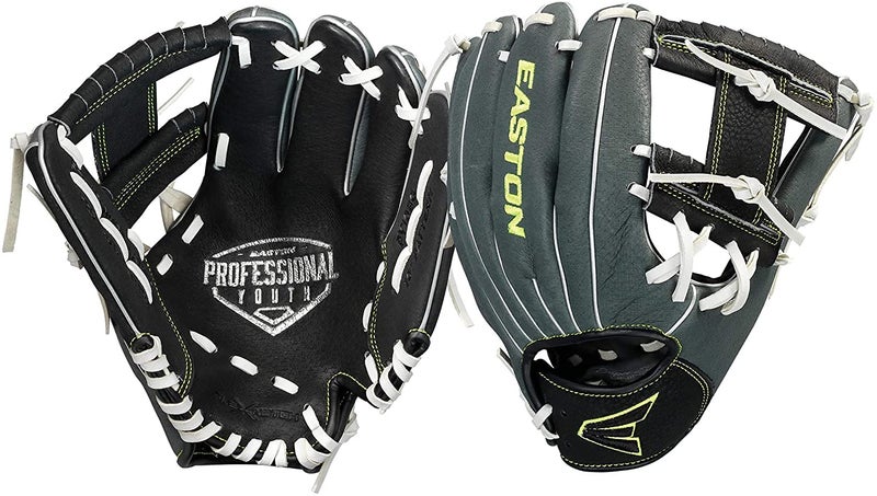 Easton PROFESSIONAL YOUTH Baseball Glove 10 LHT BlackGreyOptic I Web PY10BR - Image 2