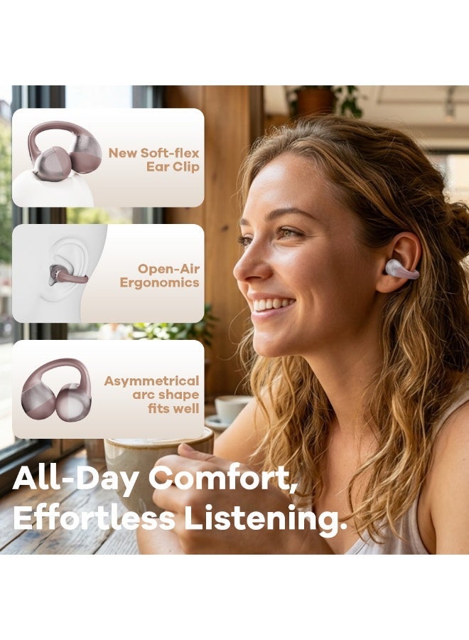 caijin Wireless Headphones,Open Bluetooth Earbuds, clip-on design with 4 noise-canceling microphones, IPX4,40-hour battery life, Lightweight Comfort,for sports, fitness, and driving - Image 5
