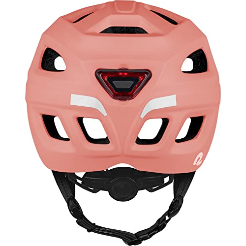 Retrospec Lennon Bike Helmet with LED Safety Light Adjustable Dial & Removable Visor - Adjustable Bicycle Helmet for Adult Men & Women - Matte Melon One Size - Image 5