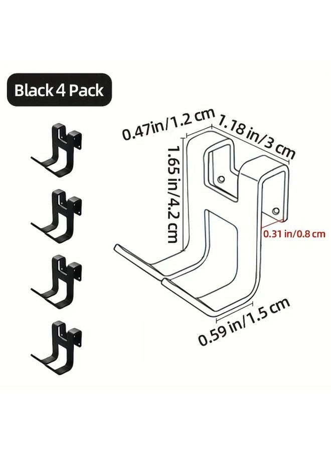 4Pcs White Aluminum Hooks Strong Load Bearing Easy Install Wall Mount Bathroom Kitchen - Image 4