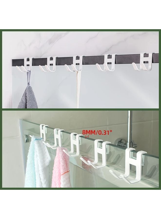 4Pcs White Aluminum Hooks Strong Load Bearing Easy Install Wall Mount Bathroom Kitchen - Image 5